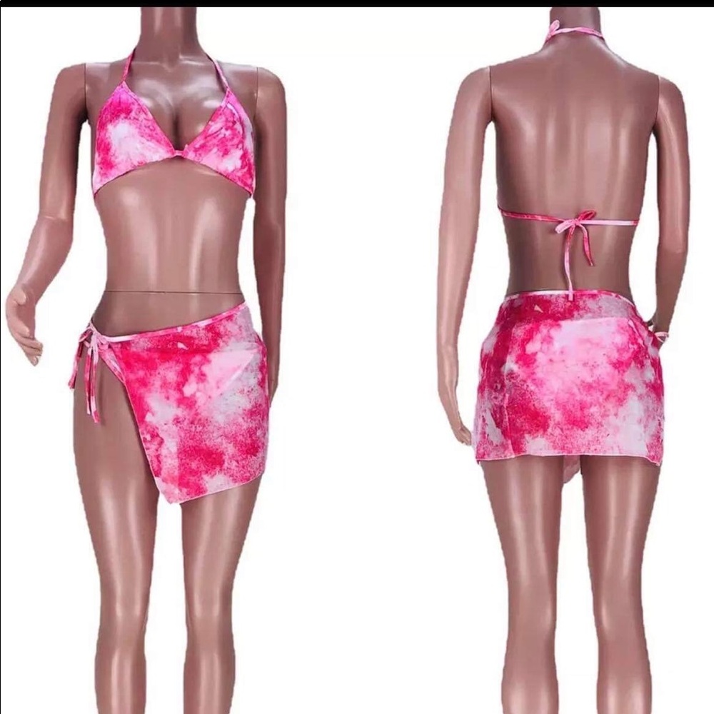 Bikini size M women 3 pic pink